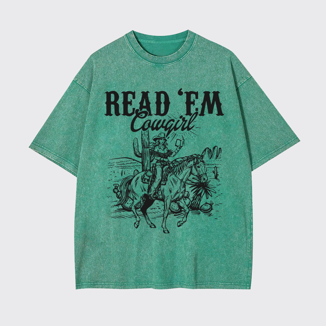 Country Bookish Cowgirl Garment-dye Tees