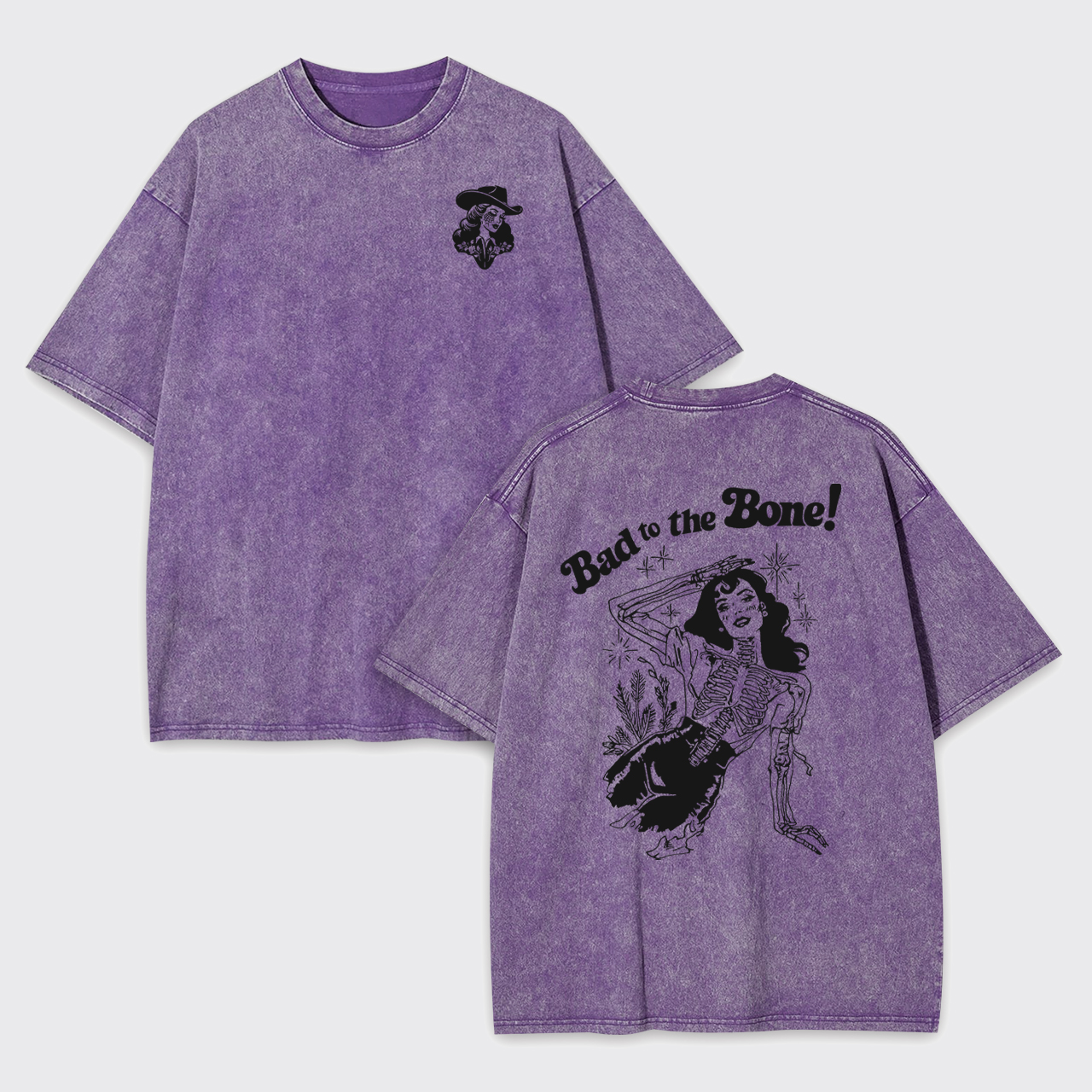 Bad to the Bone Cowgirl Garment-dye Tees