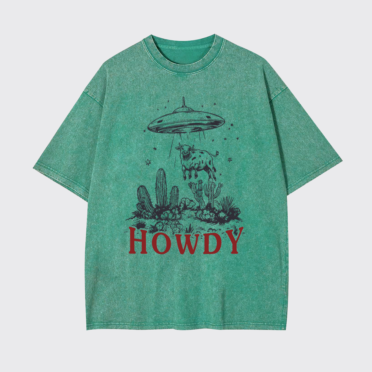 Howdy UFO Vintage Cowboy Garment-dye Tees