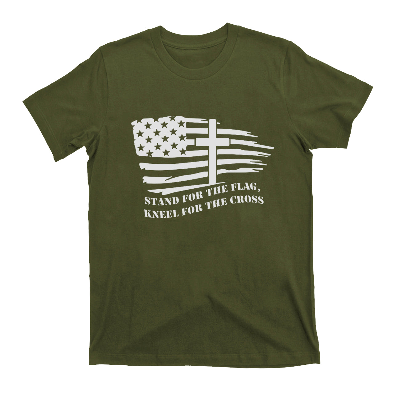 American Flag With Cross T-shirt
