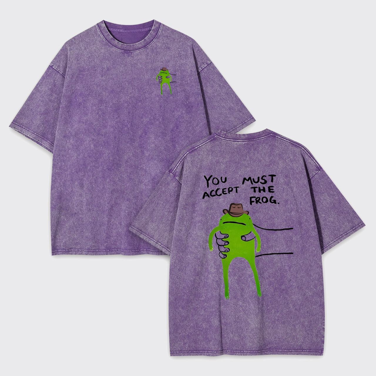 You Must Accept The Cowboy Frog Garment-dye Tees