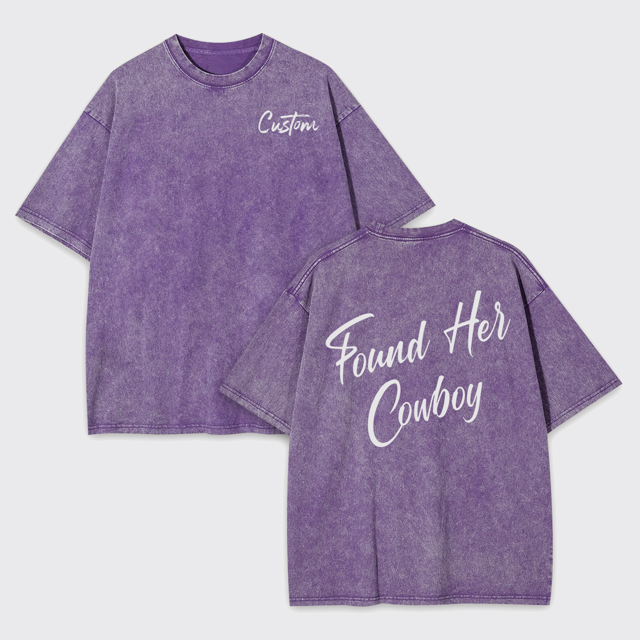 Personalized Found Her Cowboy Garment-dye Tees
