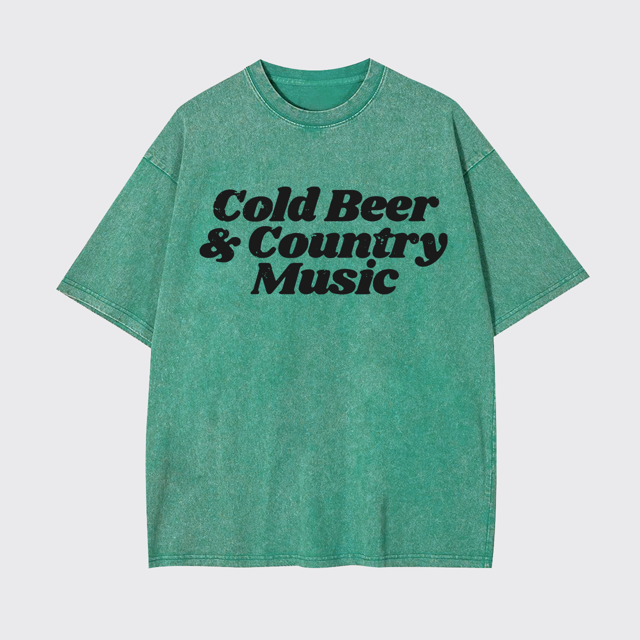 Cold Beer And Country Music Garment-dye Tees