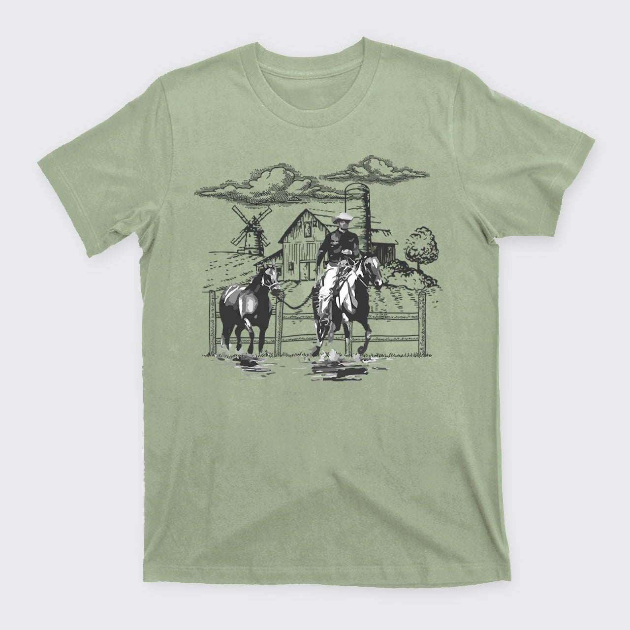 Western Country Cowboys Fenceposts T-Shirts