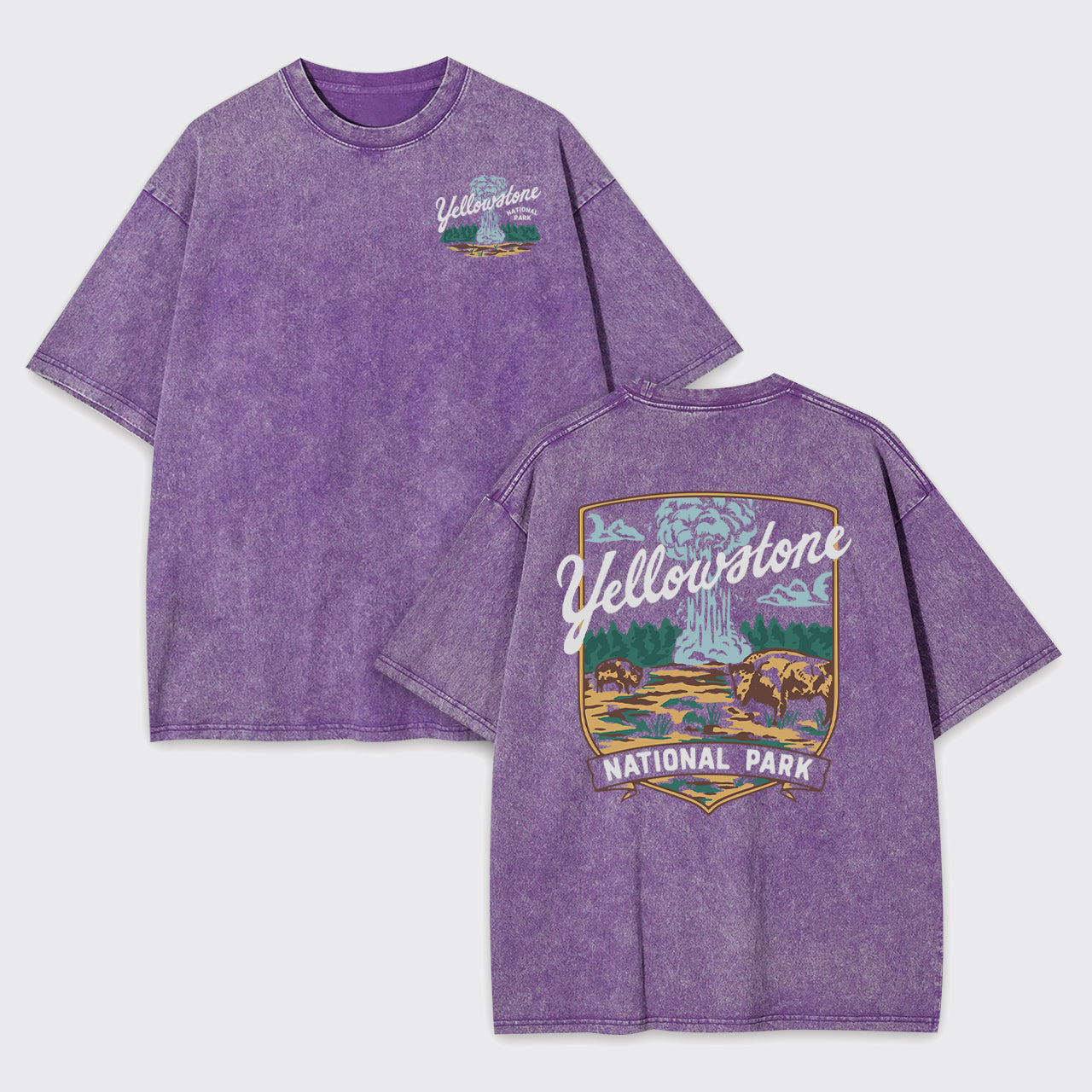 Yellowstone Vintage Illustration Garment-dye Tees