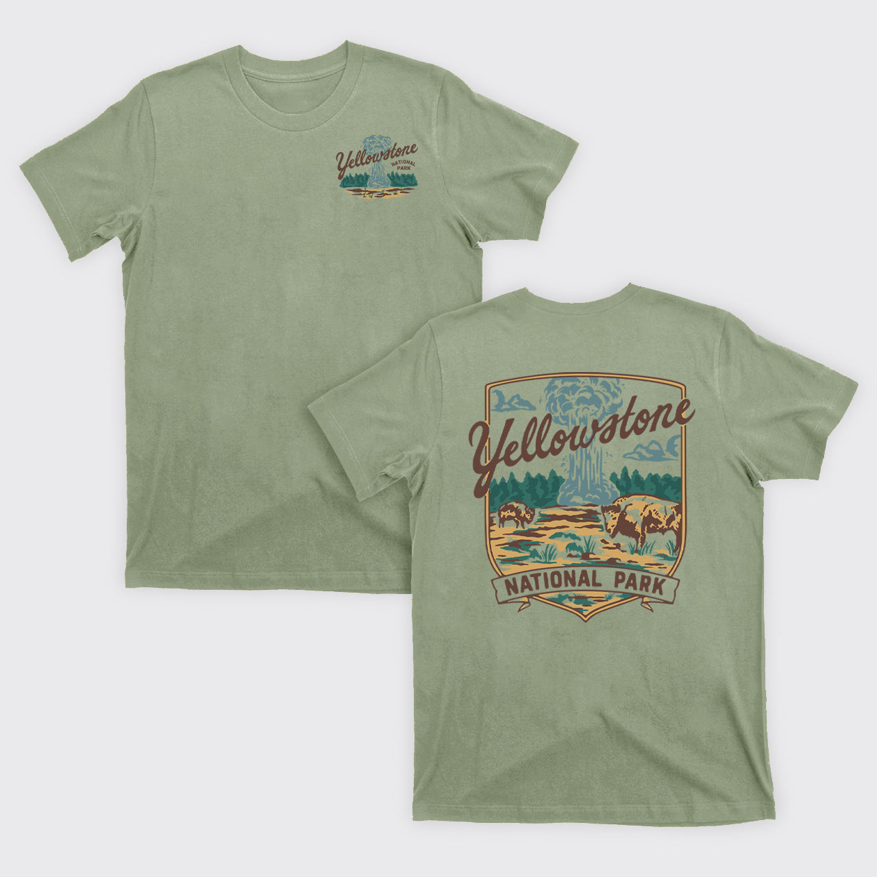 Yellowstone Vintage Illustration T-Shirts