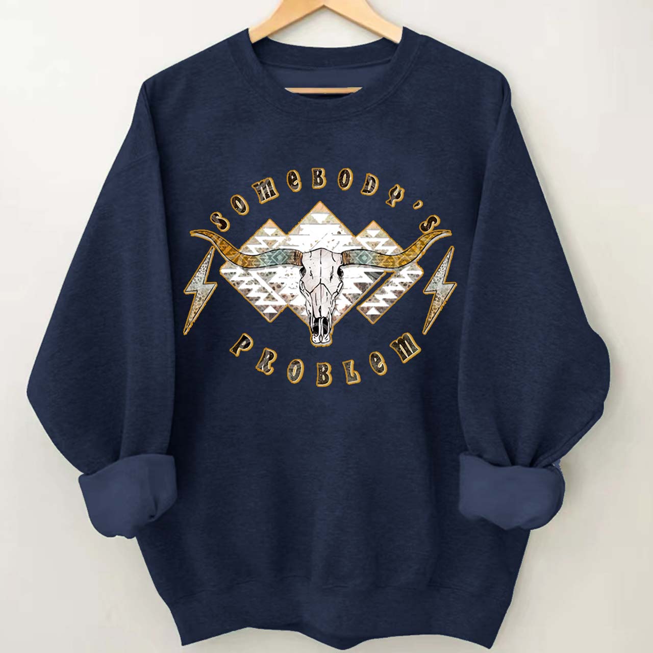 Boho Skull Somebody's Problem Sweatshirt