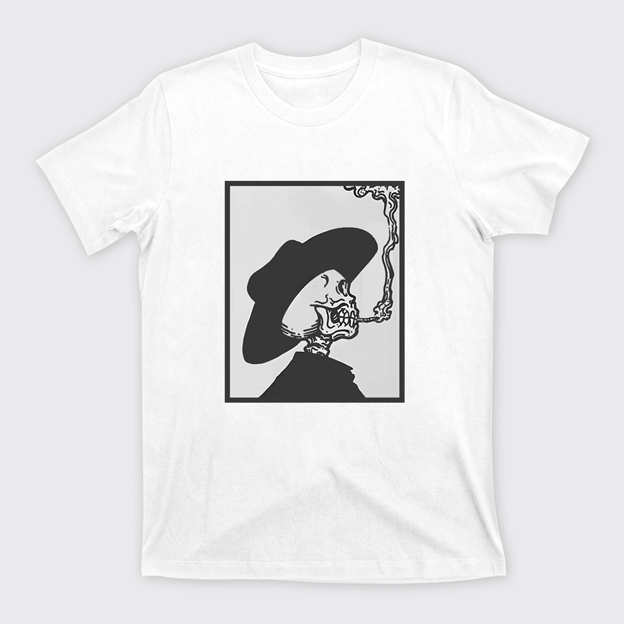 Smoking Cowboy Skeleton T-Shirts