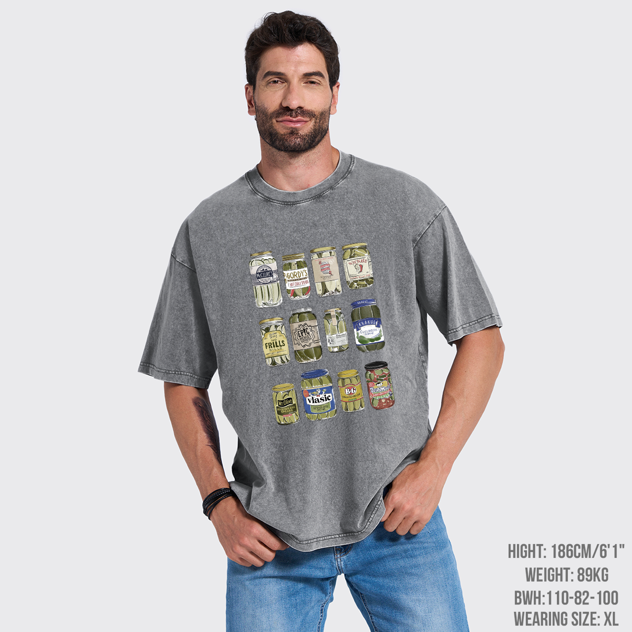 Vintage Canned Pickles Funny Garment-dye Tees