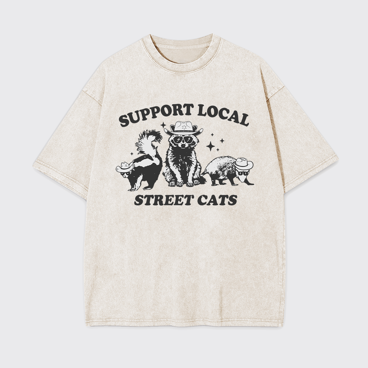 Support Your Local Street Cats Garment-dye Tees