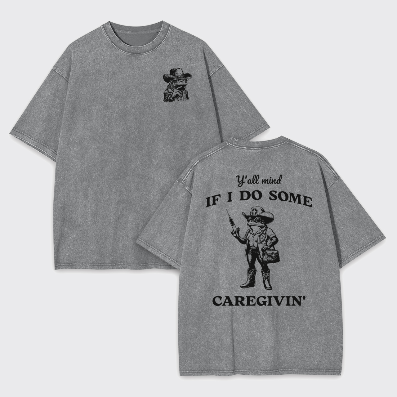 Retro Western Caregiver Garment-dye Tees