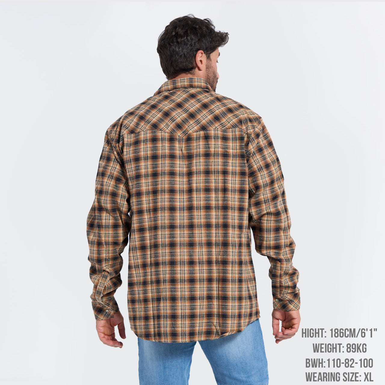 Western Cowboy Flannel Plaid Shirt