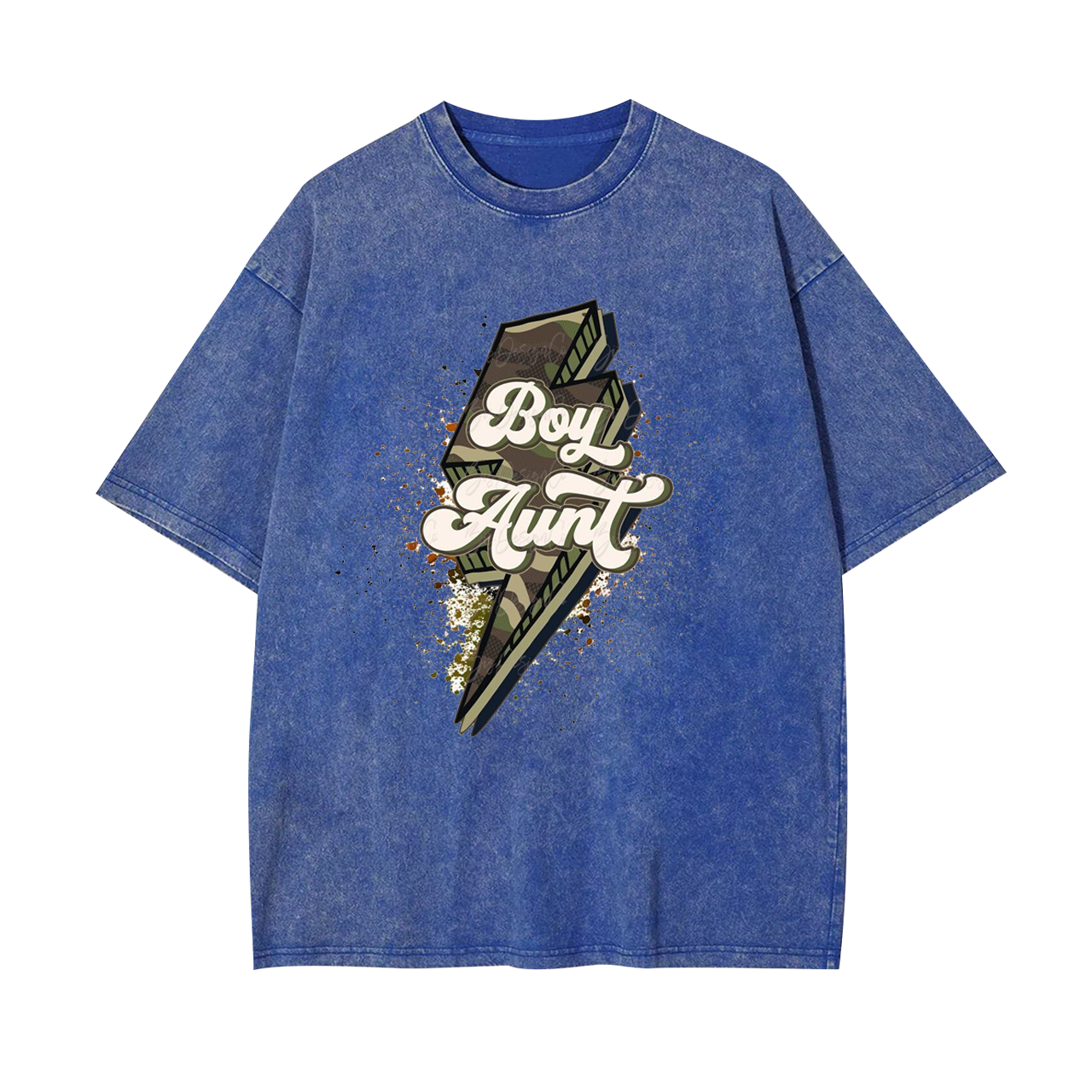 Boy Aunt Lightning Splash Garment-dye Tees