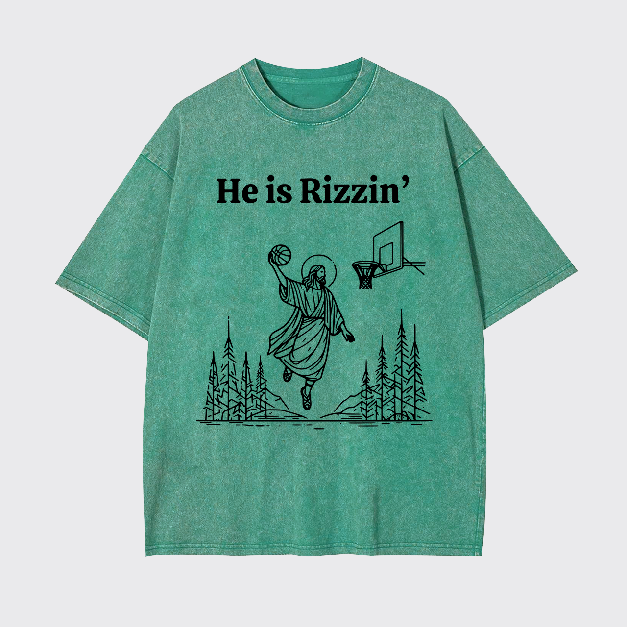 He Is Rizzin' Garment-dye Tees