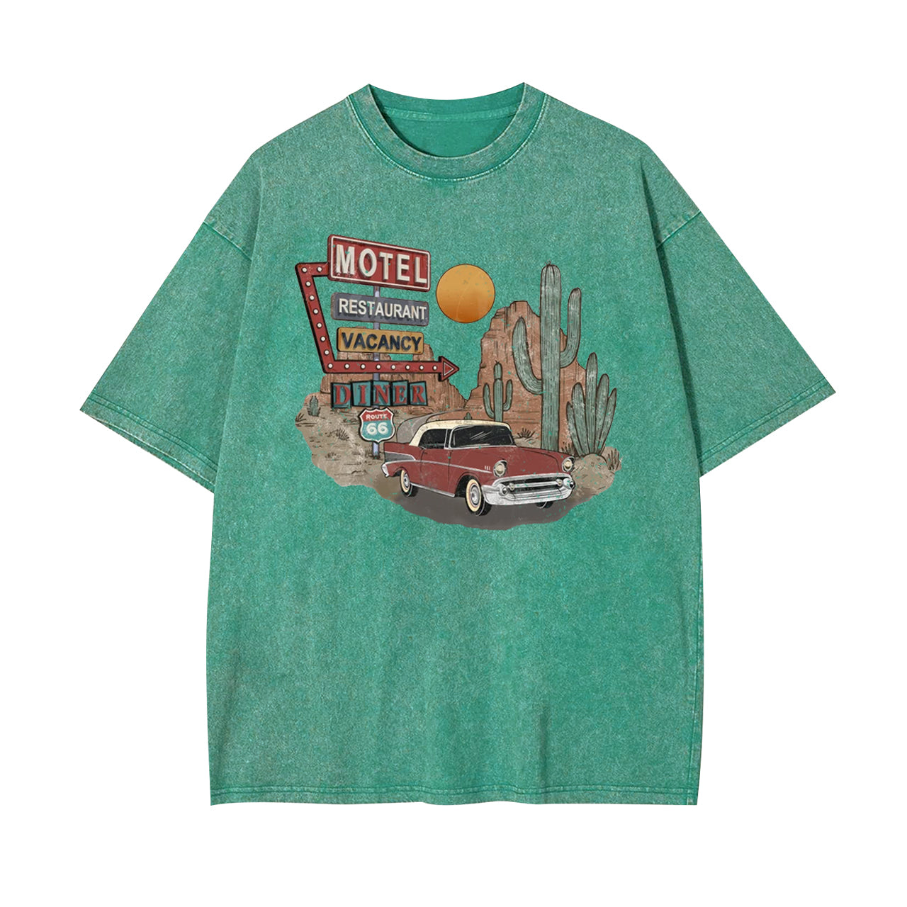 Retro Rock and Roll Desert Cactus Garment-dye Tees