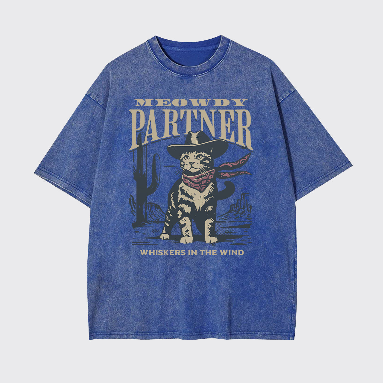 Meowdy Partner Cowboy Cat Garment-dye Tees
