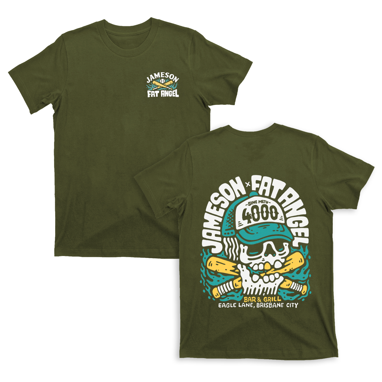 Jameson and Fat Angel sports bar T-Shirts