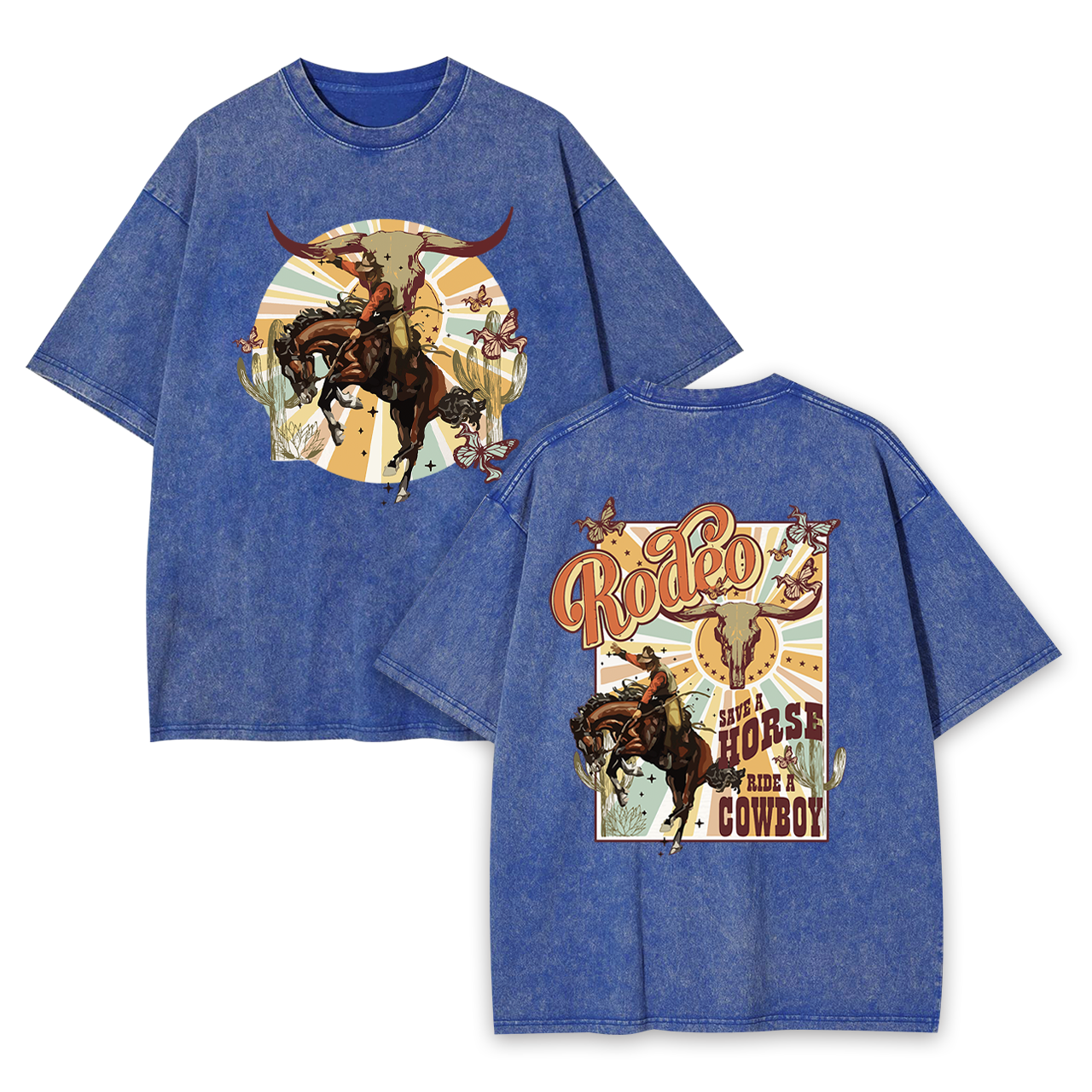 Save A Horse Ride A Cowboy Cowboy Garment-dye Tees
