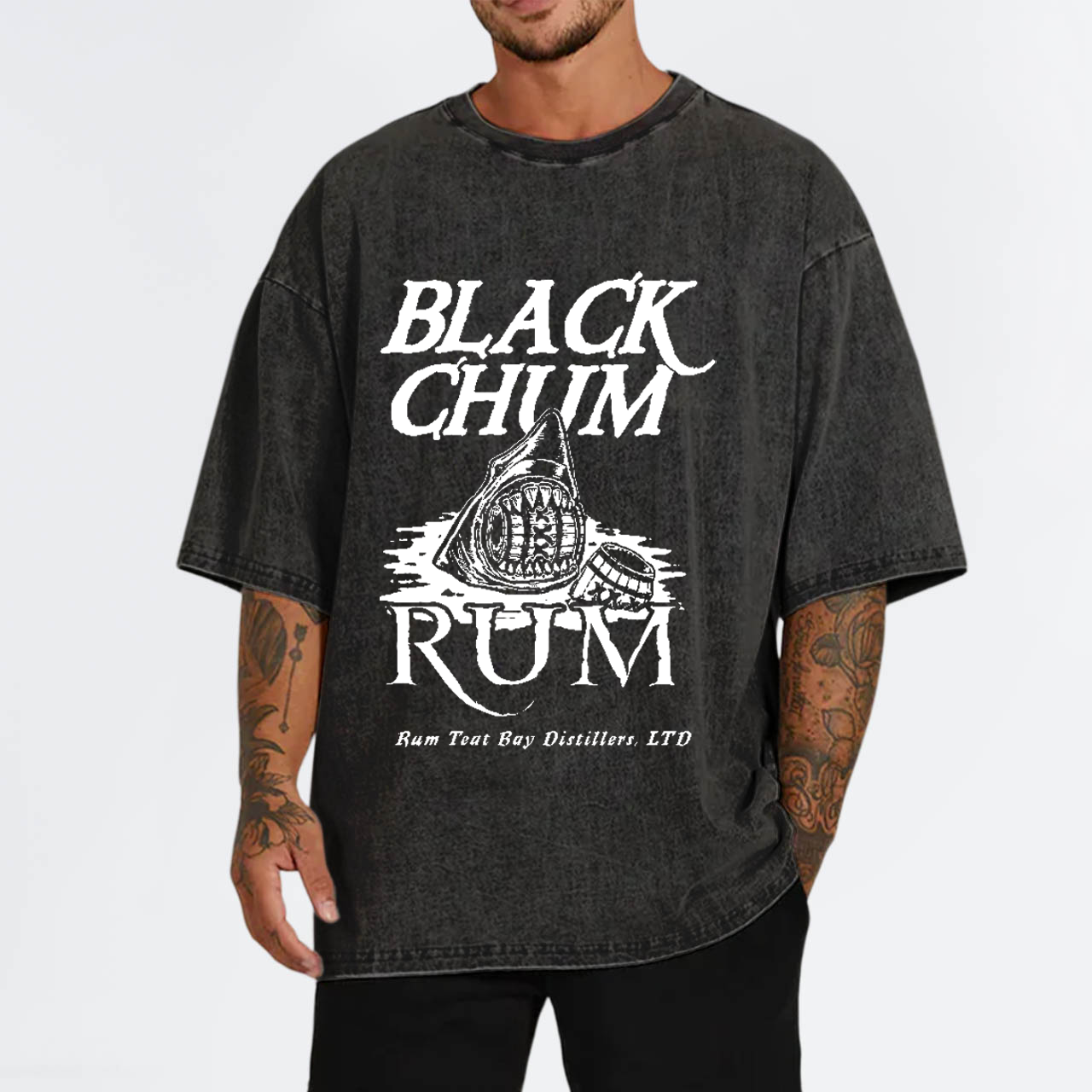 Black Chum Rum Garment-dye Tees