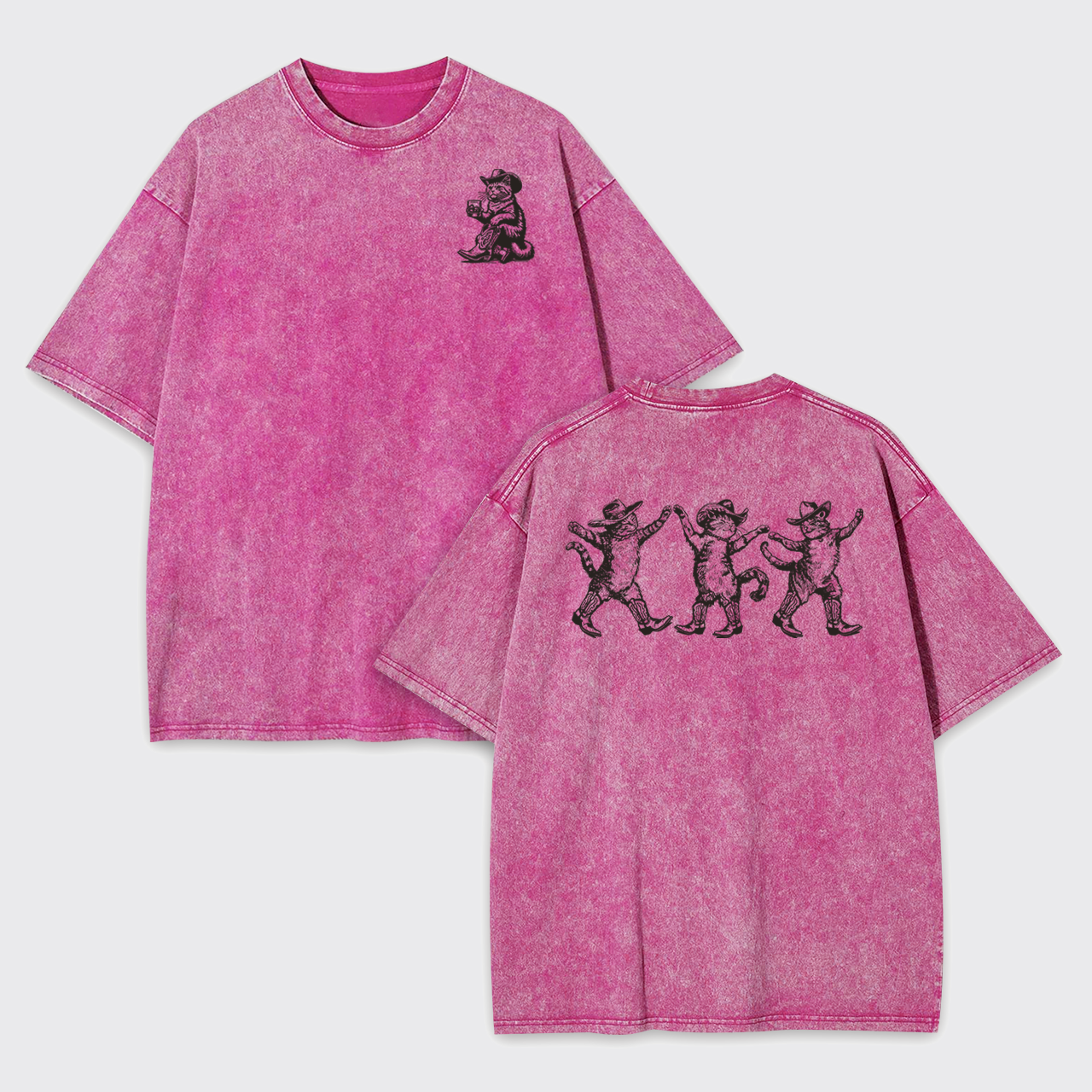 Bar Cowboy Cat Garment-dye Tees