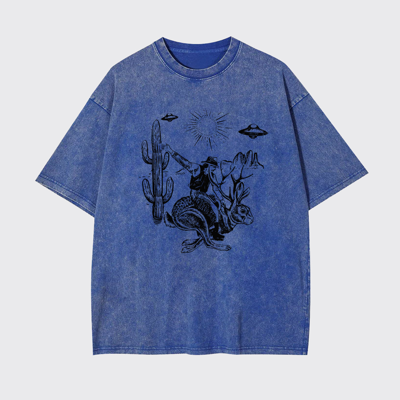 Cowboy Riding Jackalope Garment-dye Tees