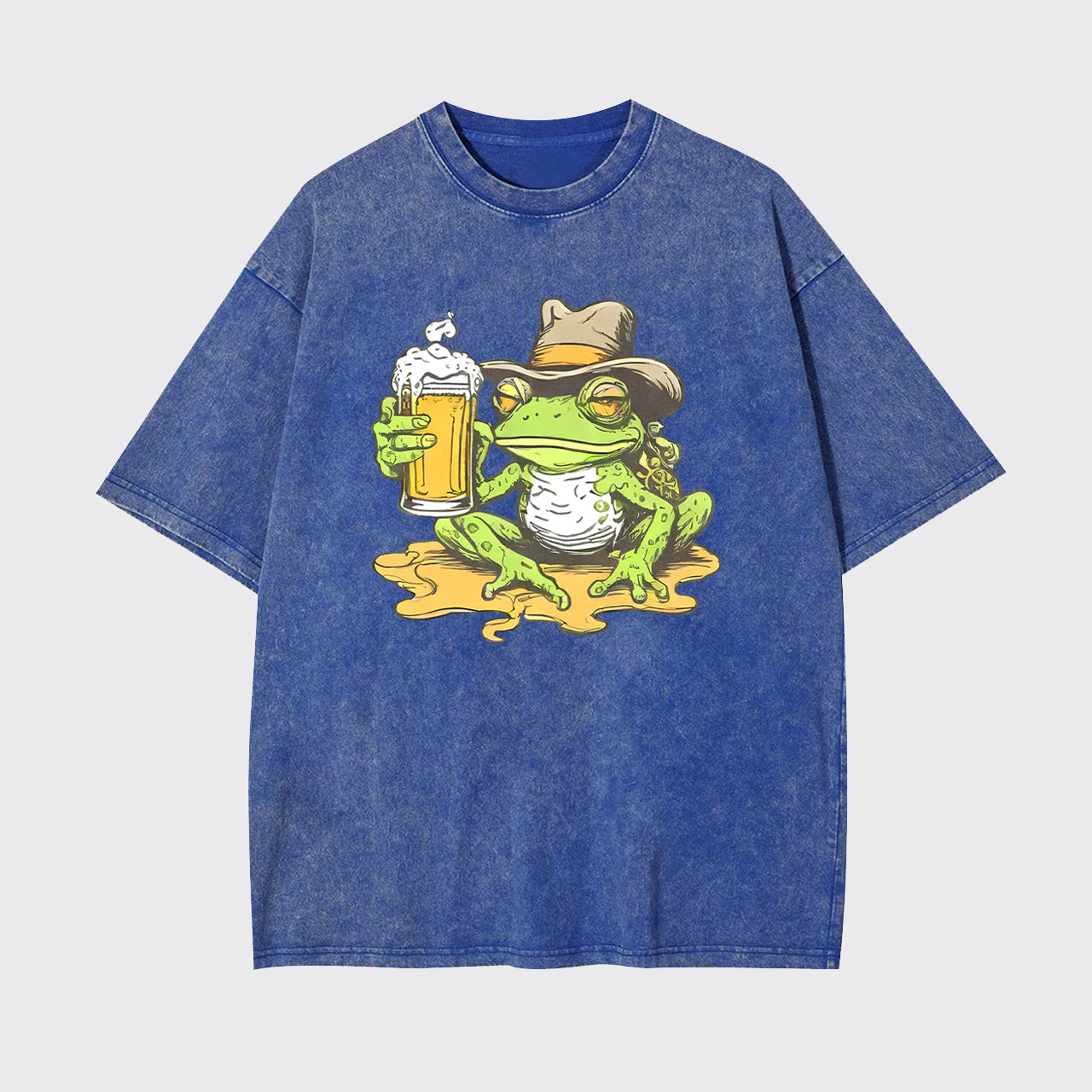 Frog And Beer Garment-dye Tees