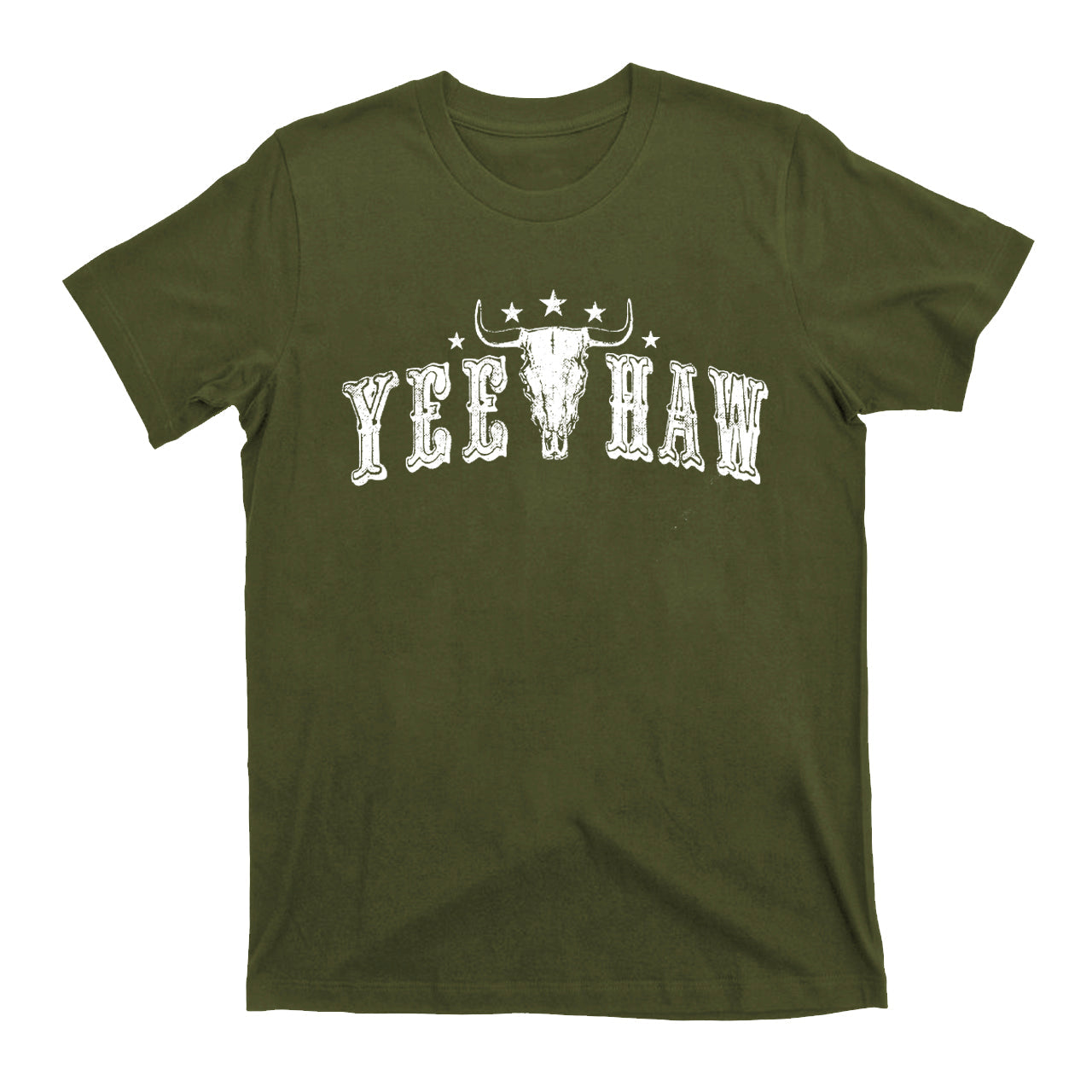Yee-Haw Cowboy Retro Cow Skull T-Shirts