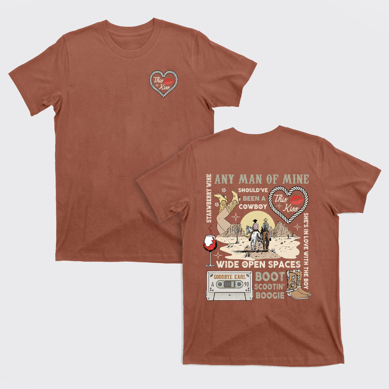 90s Country Music Any Man Of Mine Valentine T-Shirts