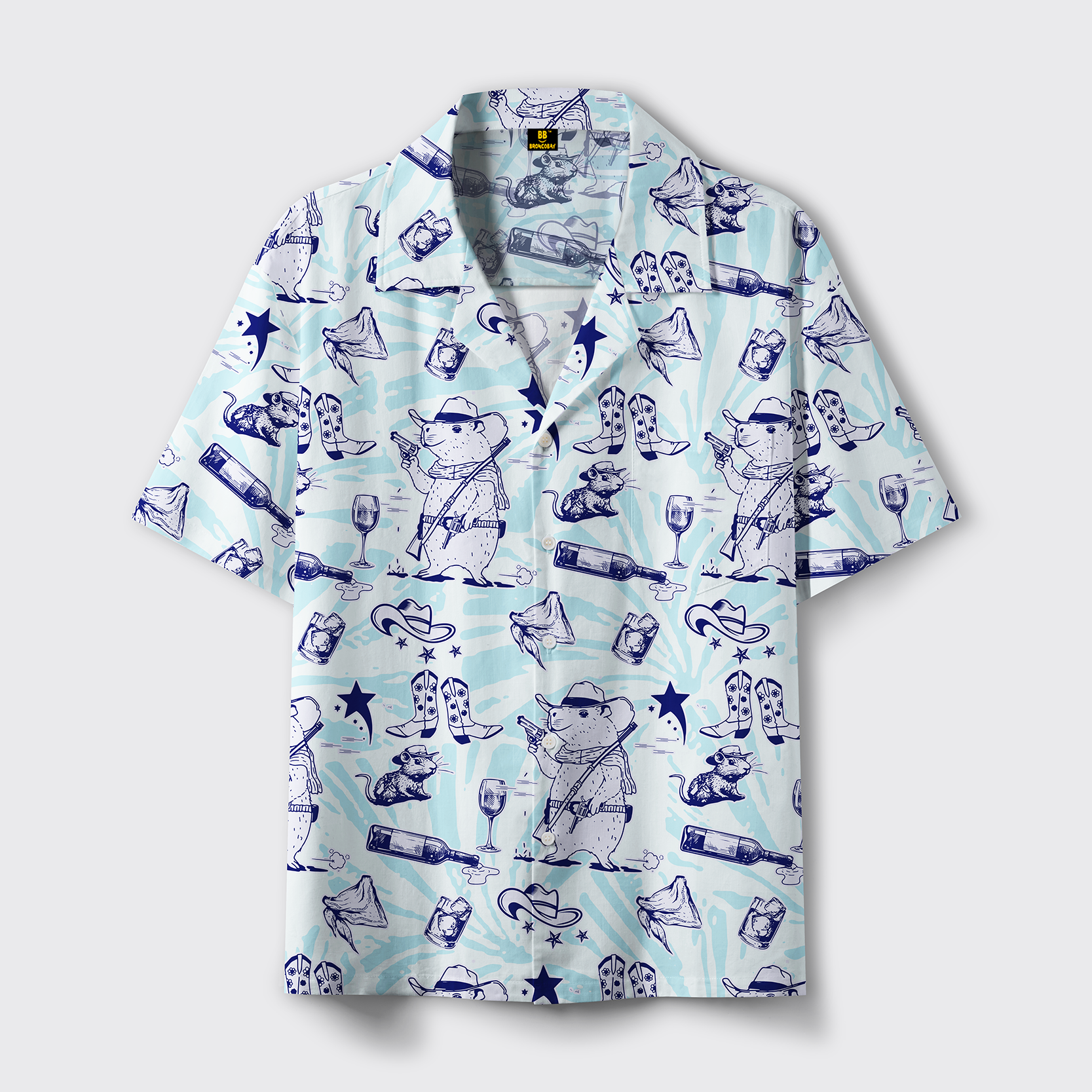 Funny Capybara Print Hawaiian Shirt