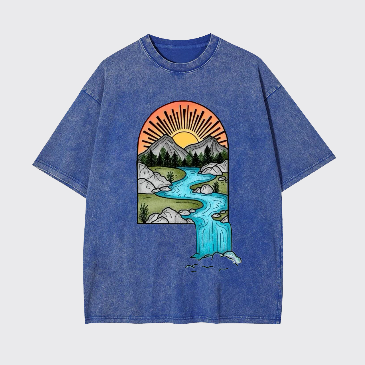 Forest Waterfall Garment-dye Tees