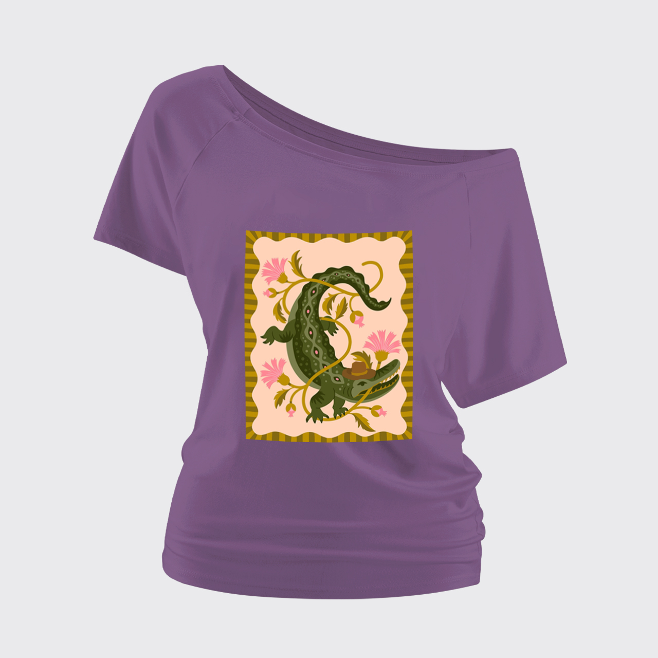 Western Gator Off Shoulder Top