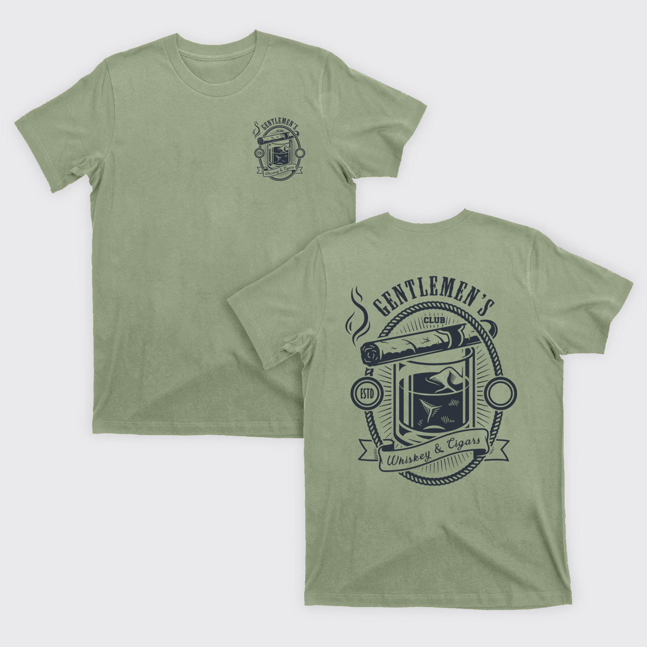Gentlemen's Club Whiskey Cigar T-Shirts