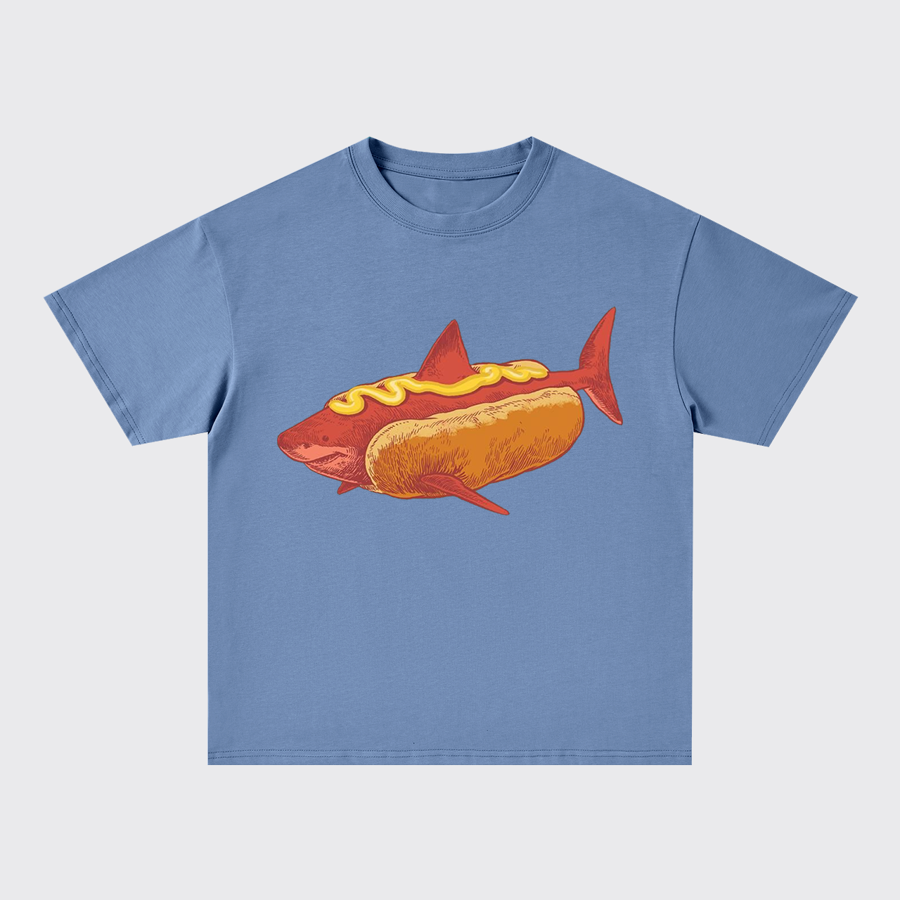 Hot Dog Shark Oversize T-Shirts