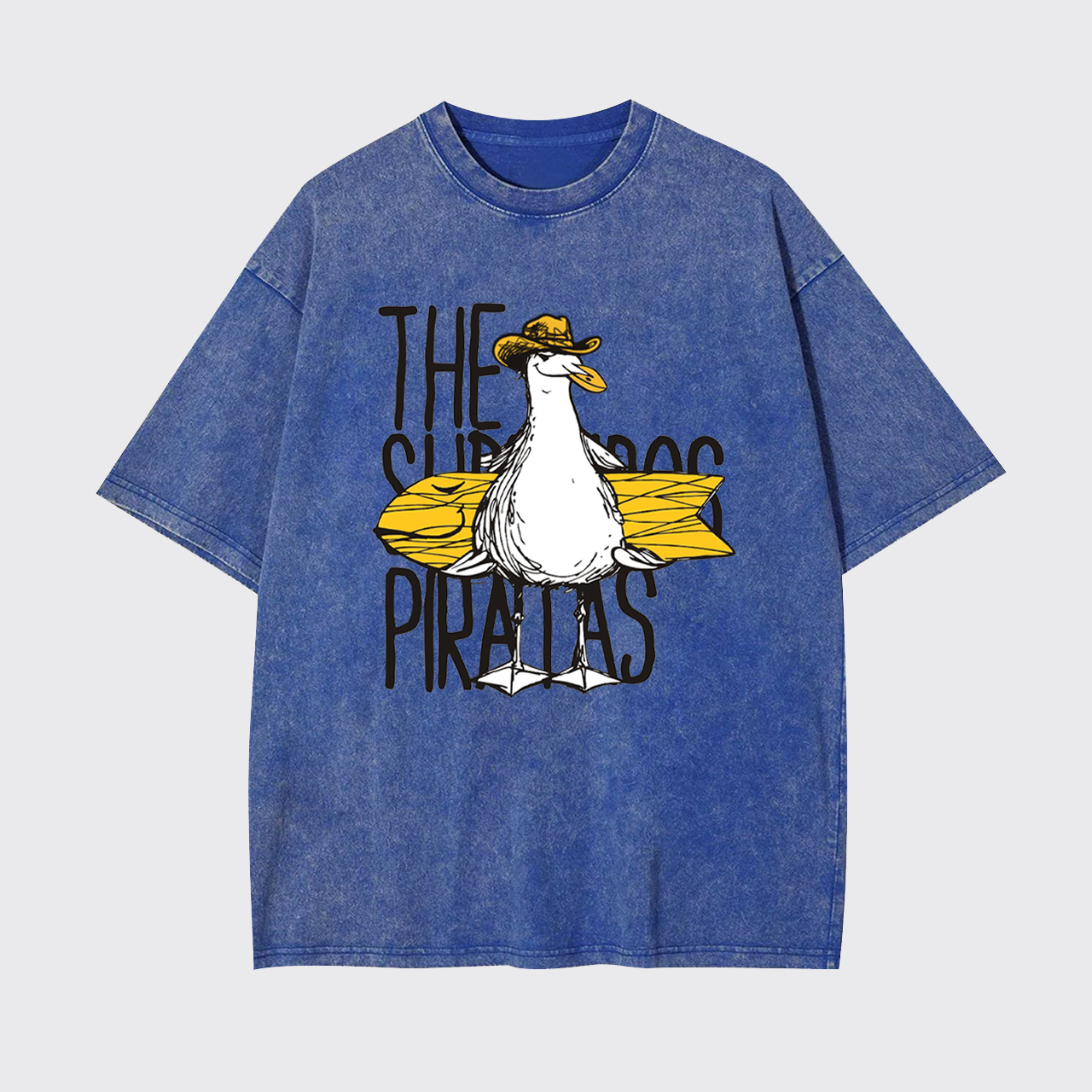 Seagull Pirate Meets Cowboy Garment-dye Tees