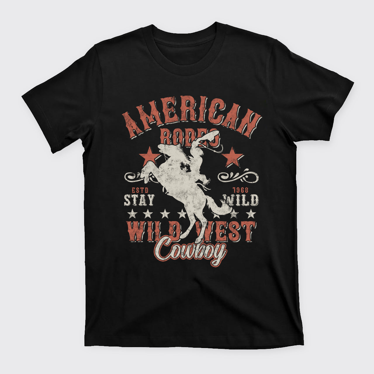 American Rodeo Wild West Cowboy T-Shirts