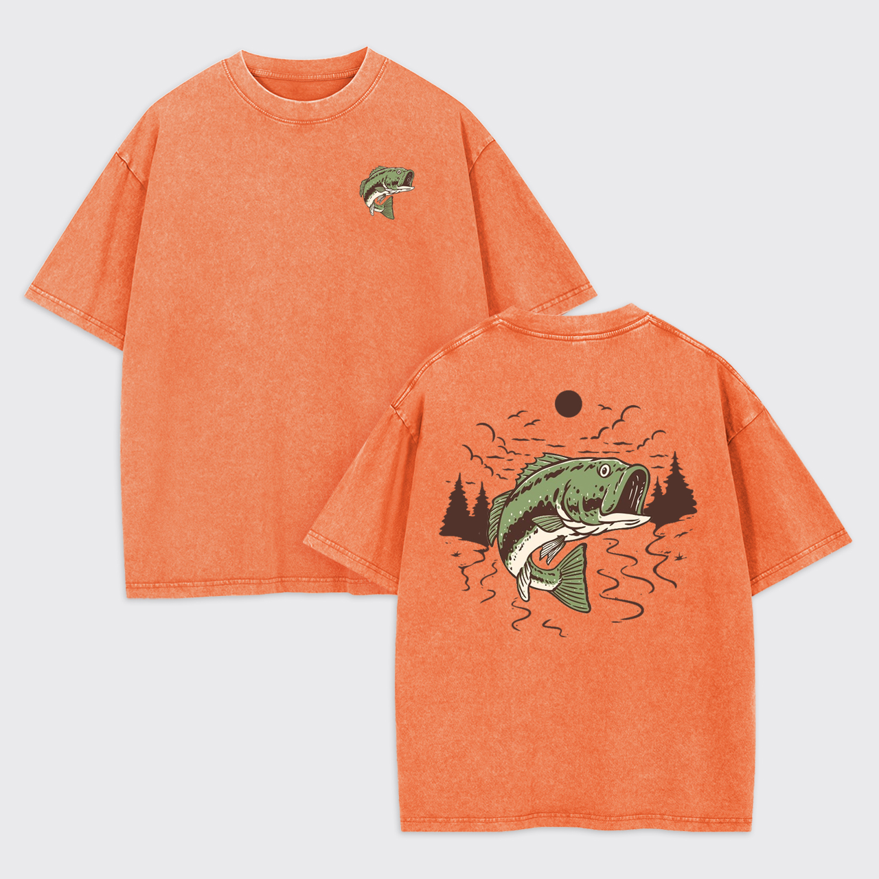 Cowboy Spirit Meets Fishing Adventure Garment-dye Tees