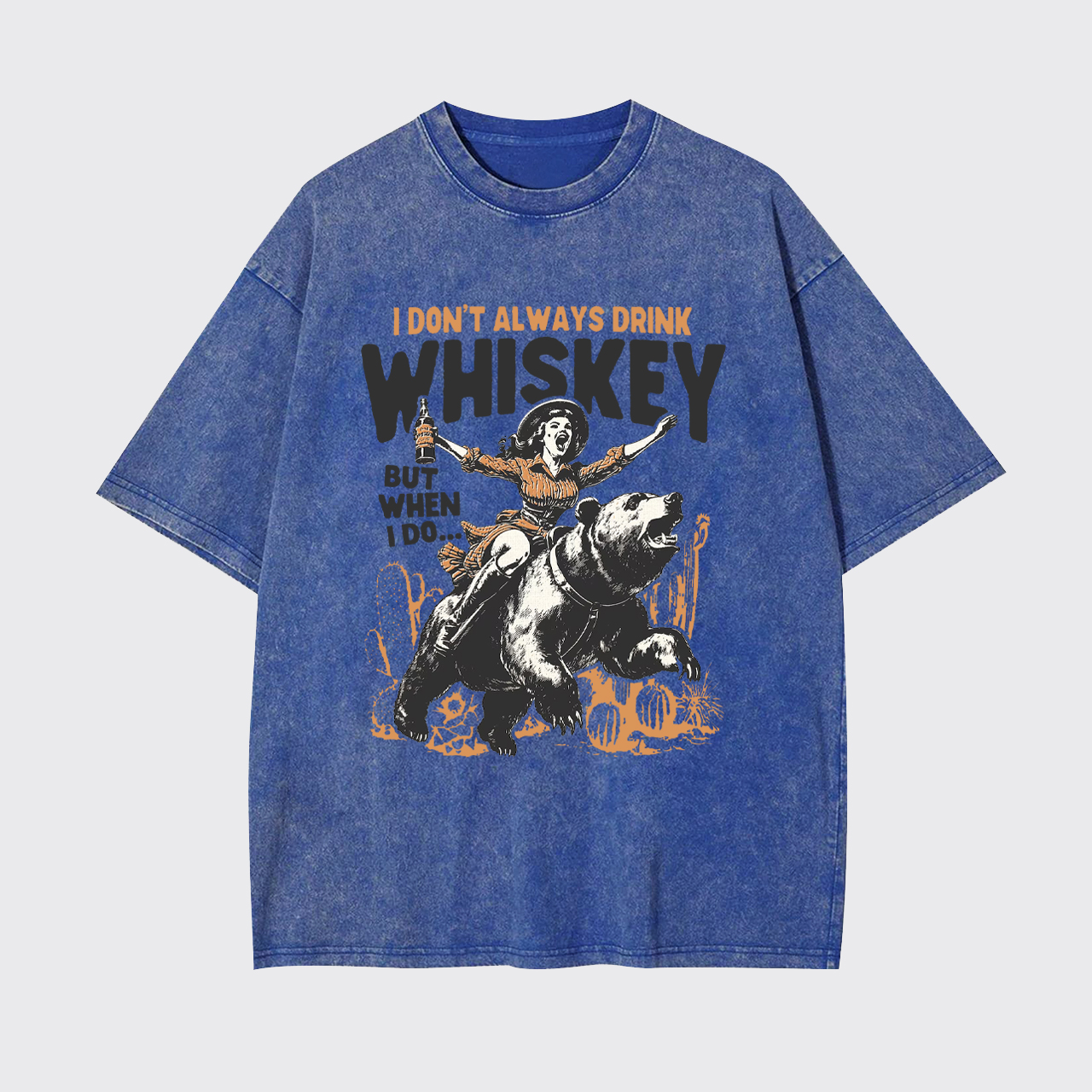 Funny Western Girl Whiskey Garment-dye Tees