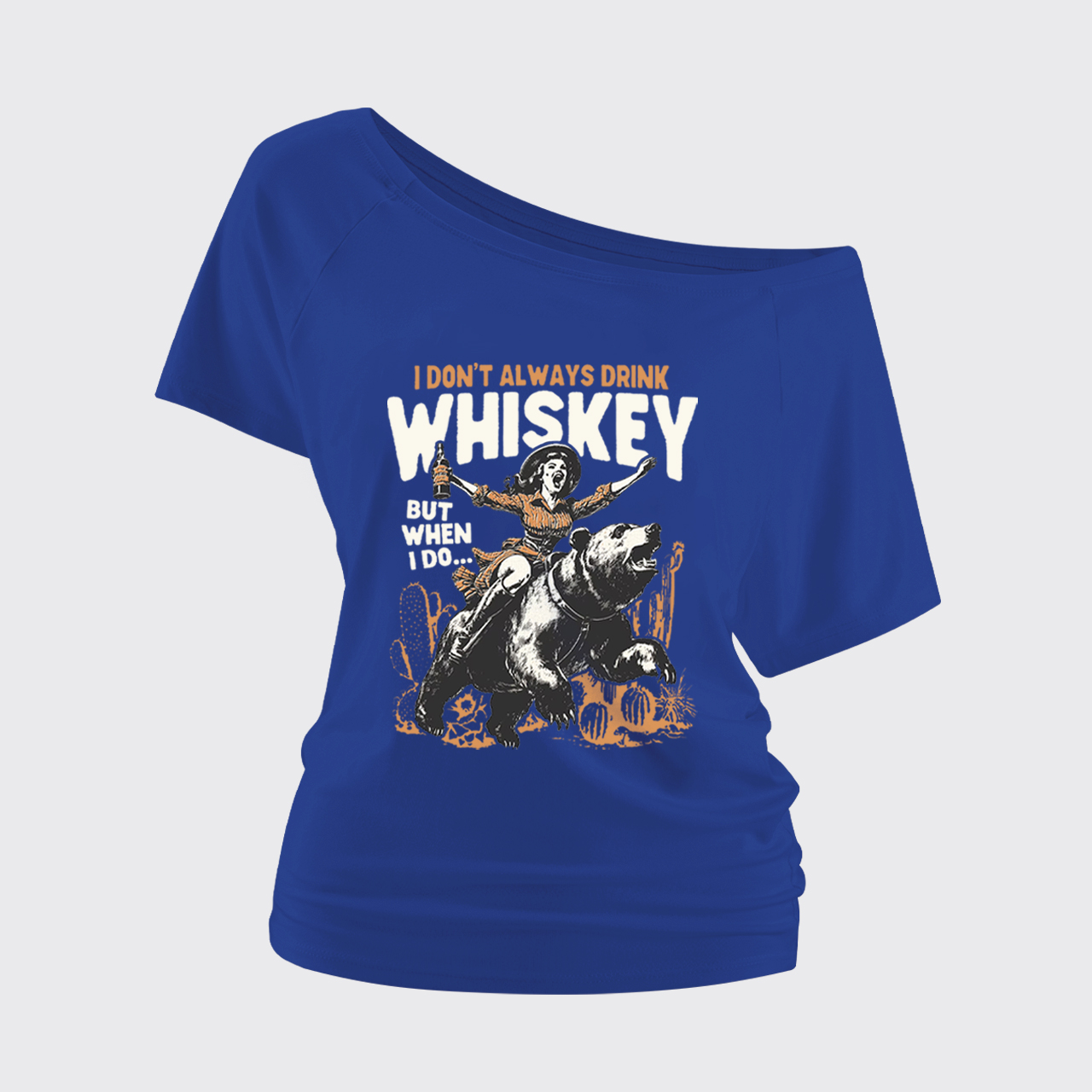 Funny Western Girl Whiskey Off Shoulder Top