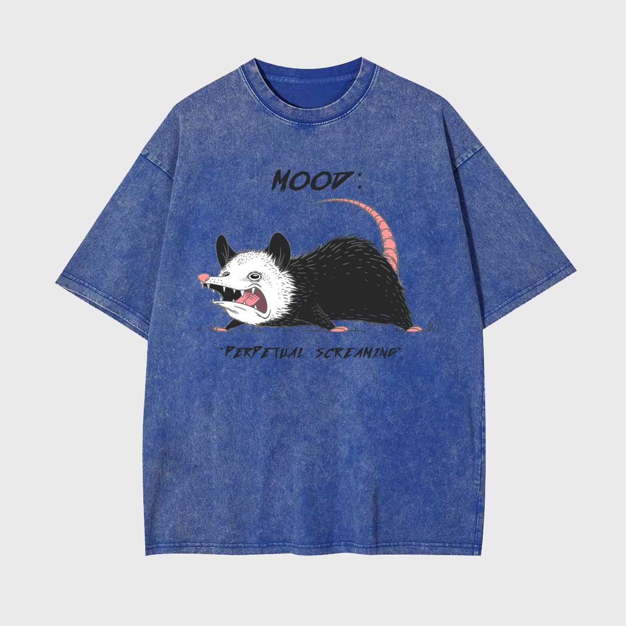Mood Possum Perpetual Screaming Garment-dye Tees