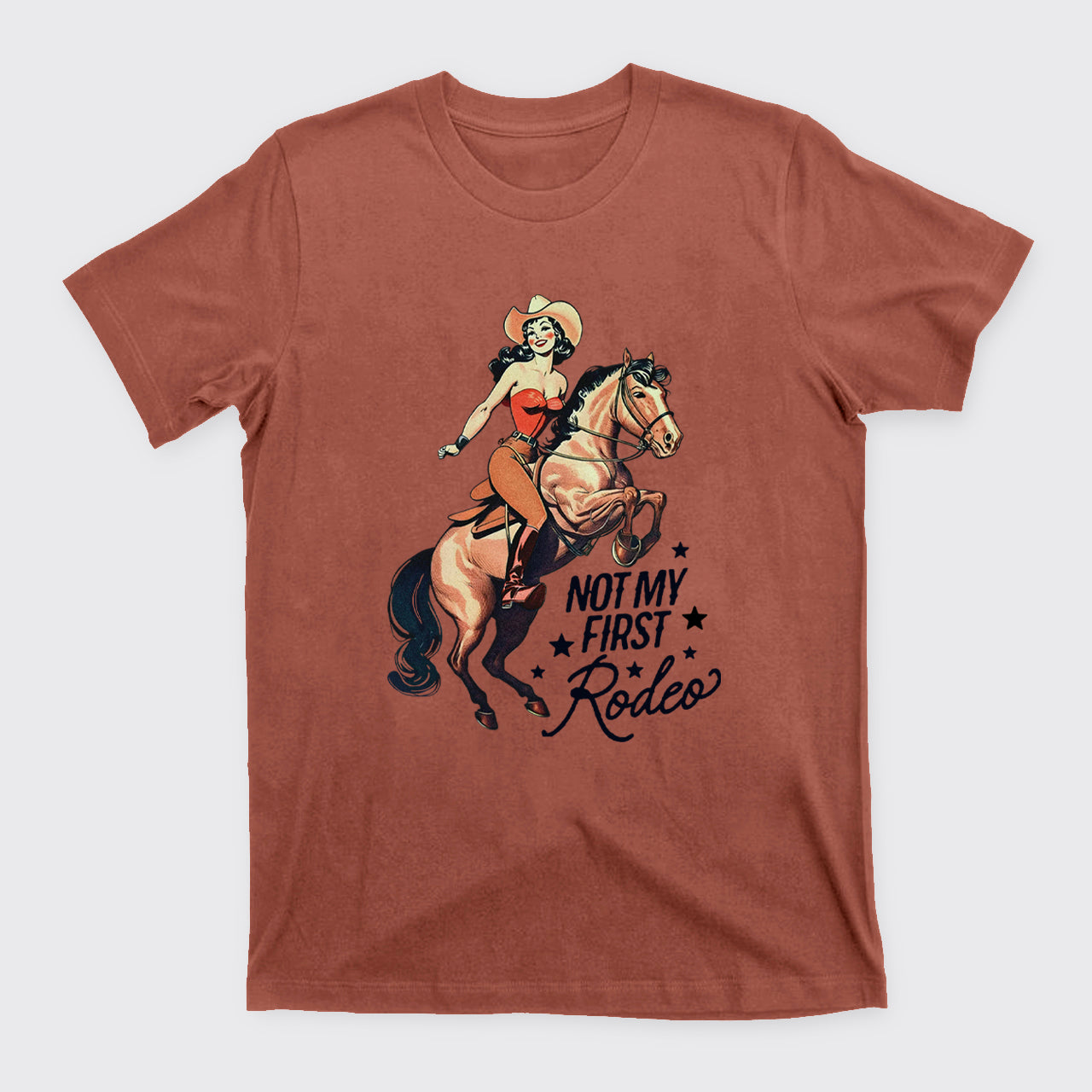 Retro Rodeo Cowgirl T-Shirts