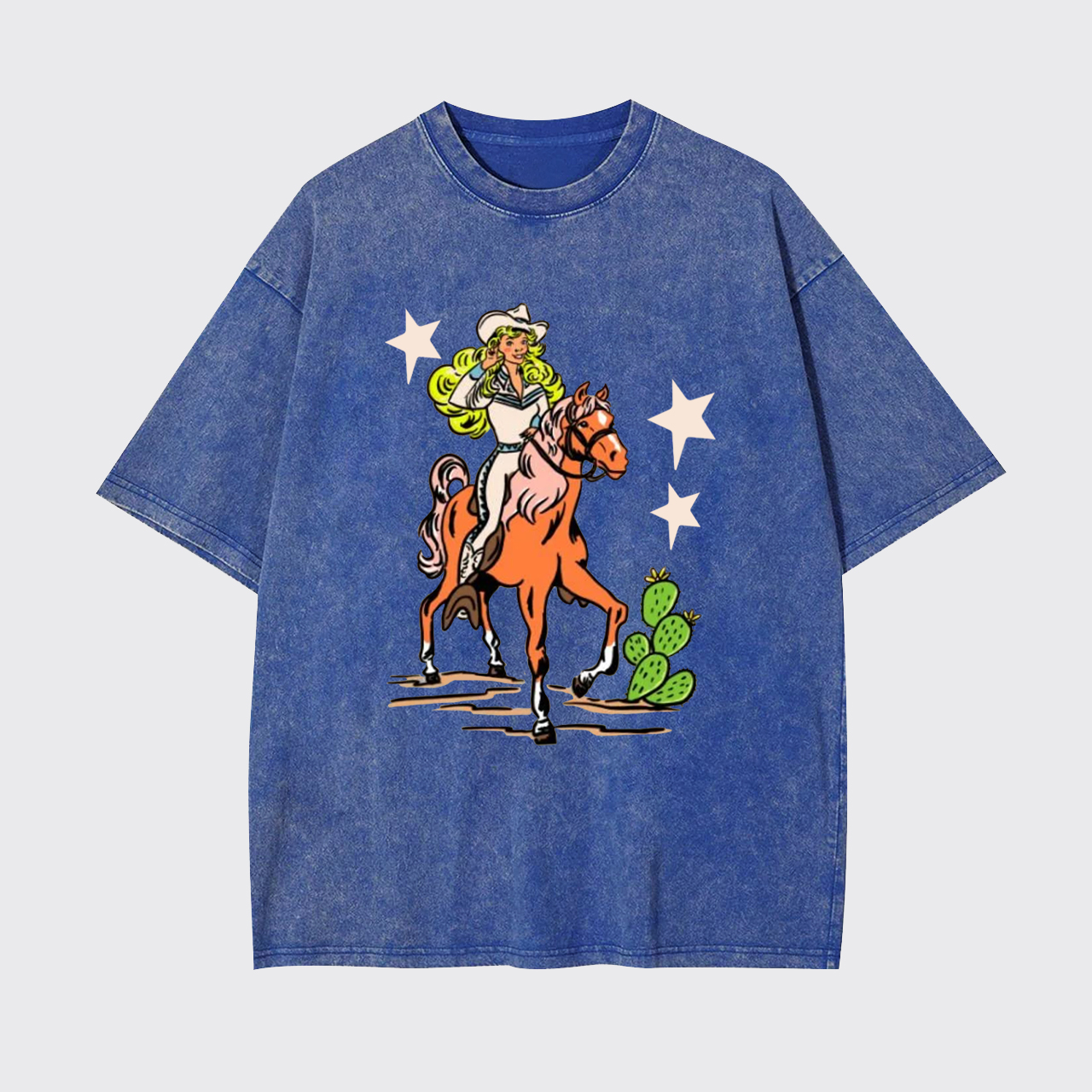 Retro Rodeo Cowgirl Garment-dye Tees