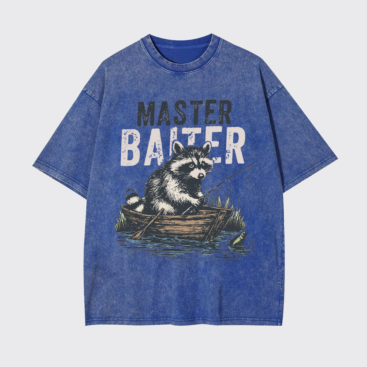Funny Raccoon Bass Fishing Garment-dye Tees