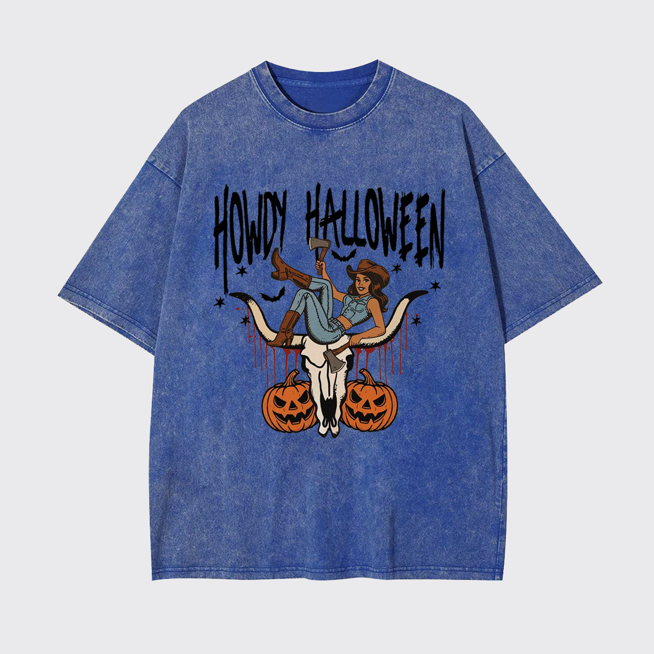 Howdy Halloween Cowgirl Garment-dye Tees