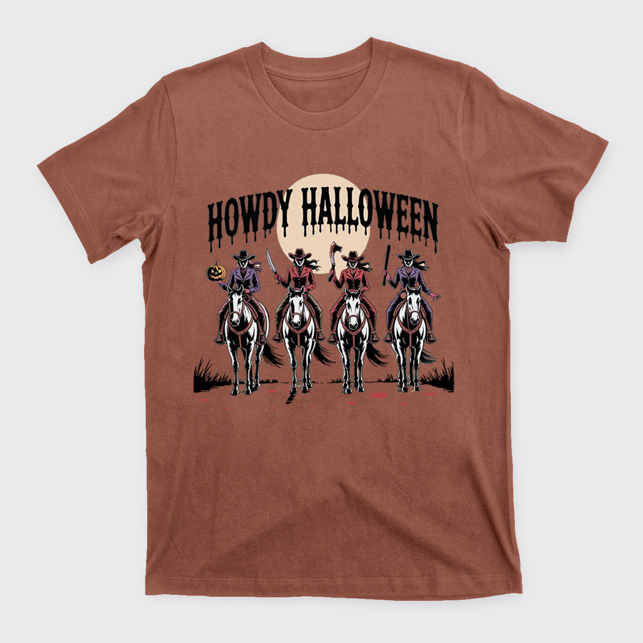 Cowgirl Riding Halloween T-Shirts