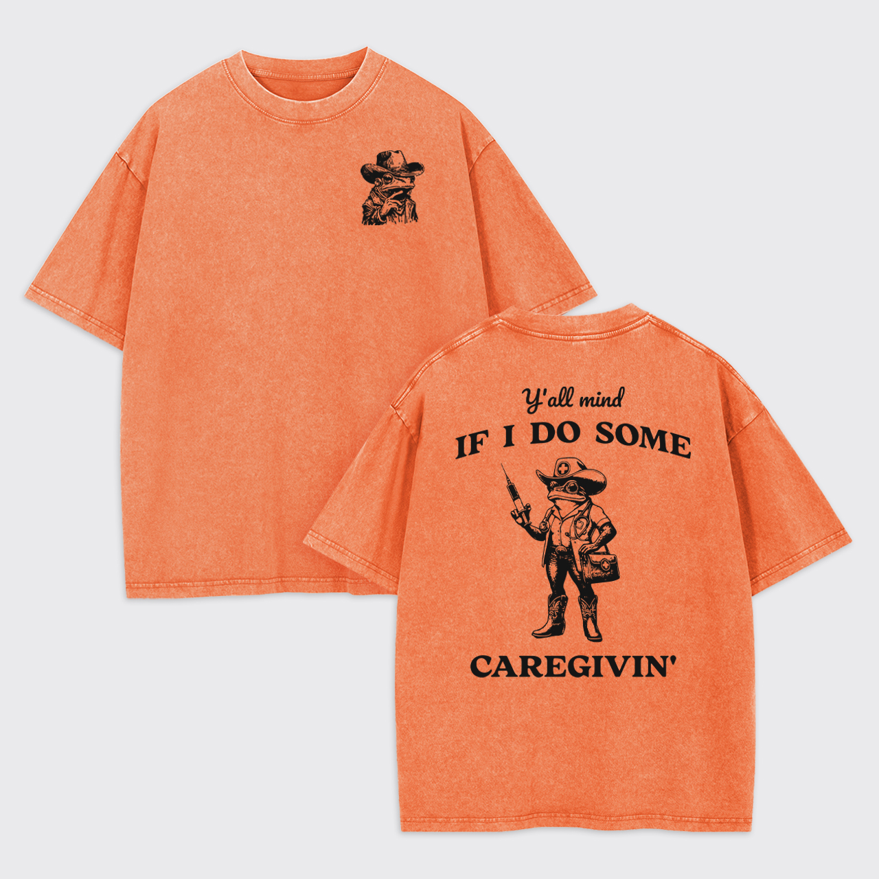Retro Western Caregiver Garment-dye Tees