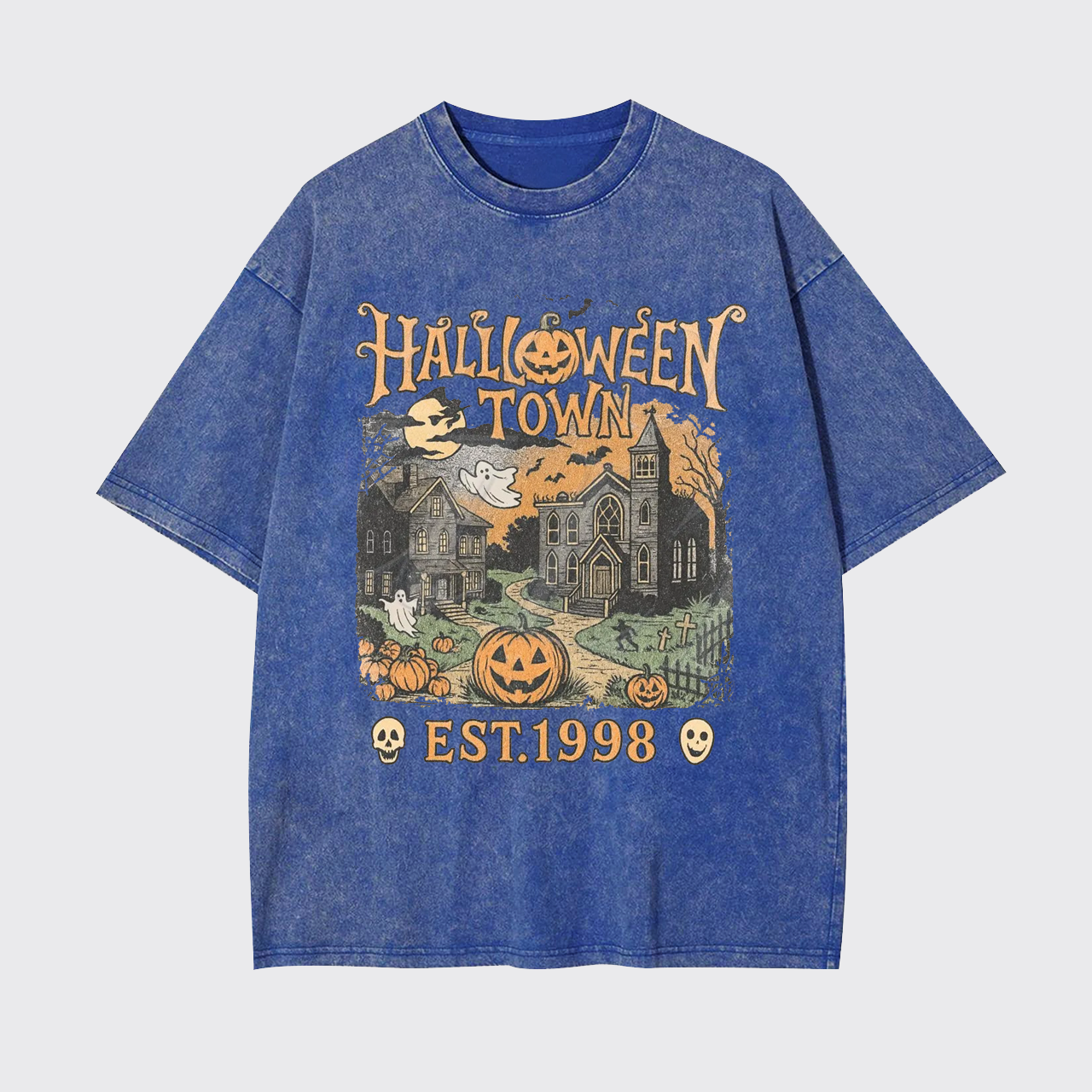 Vintage 90s Halloween Spooky Garment-dye Tees