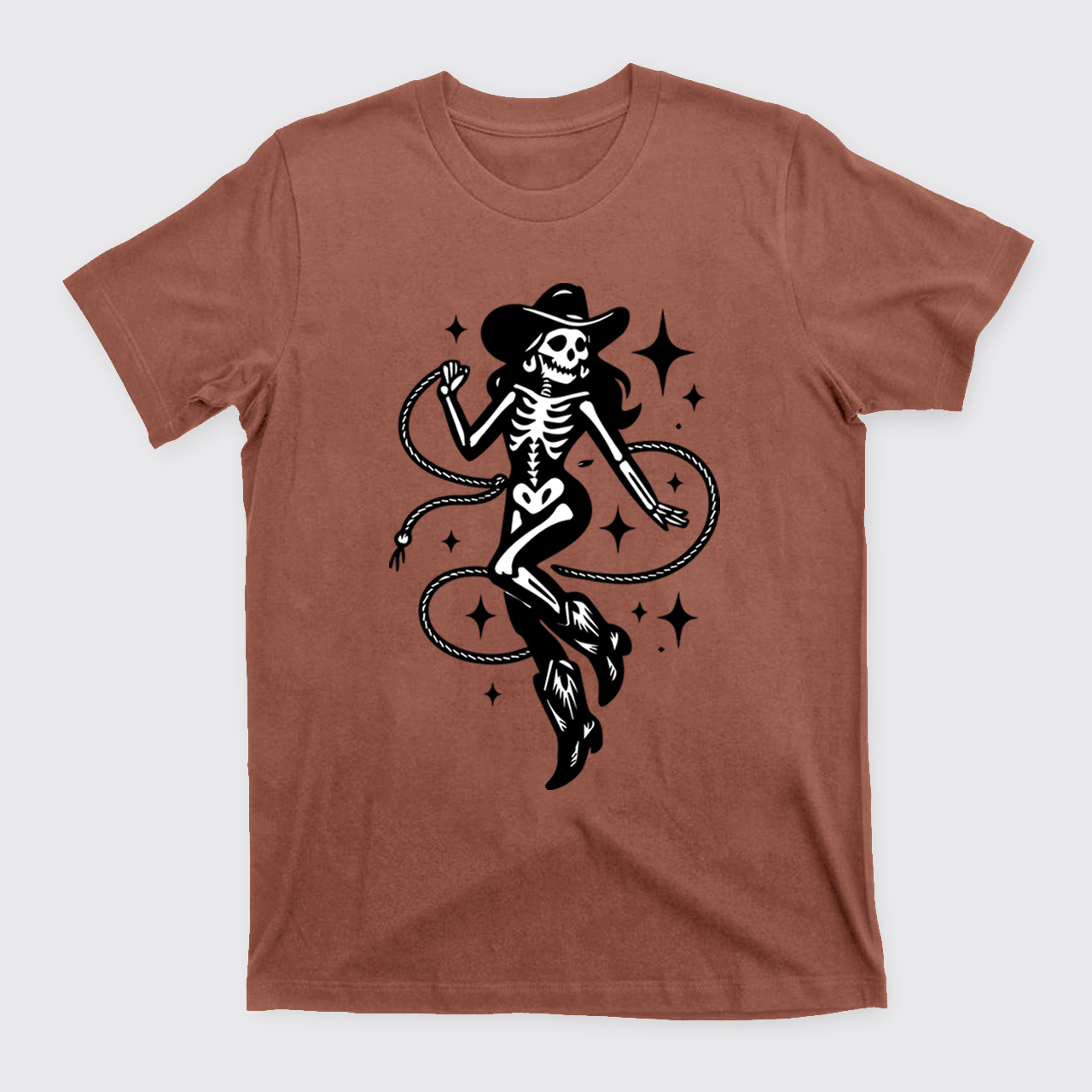 Halloween Skeleton Cowgirl T-Shirts