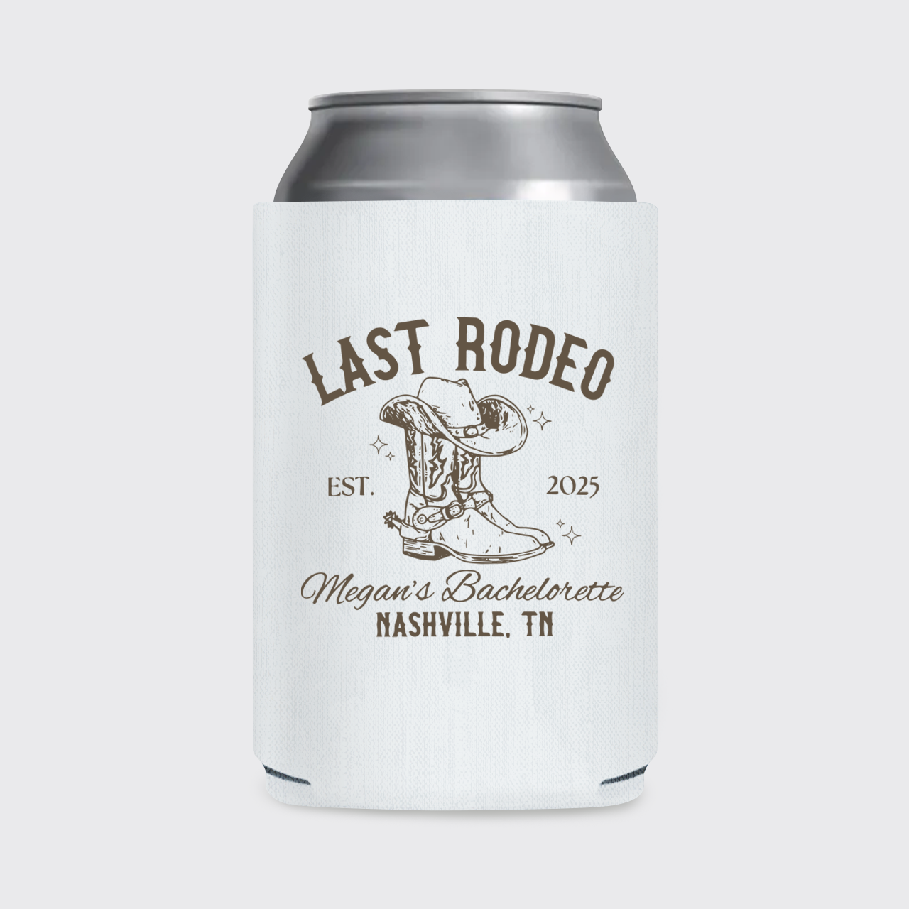 Personalized Last Rodeo Cowgirl Bachelorette Koozie