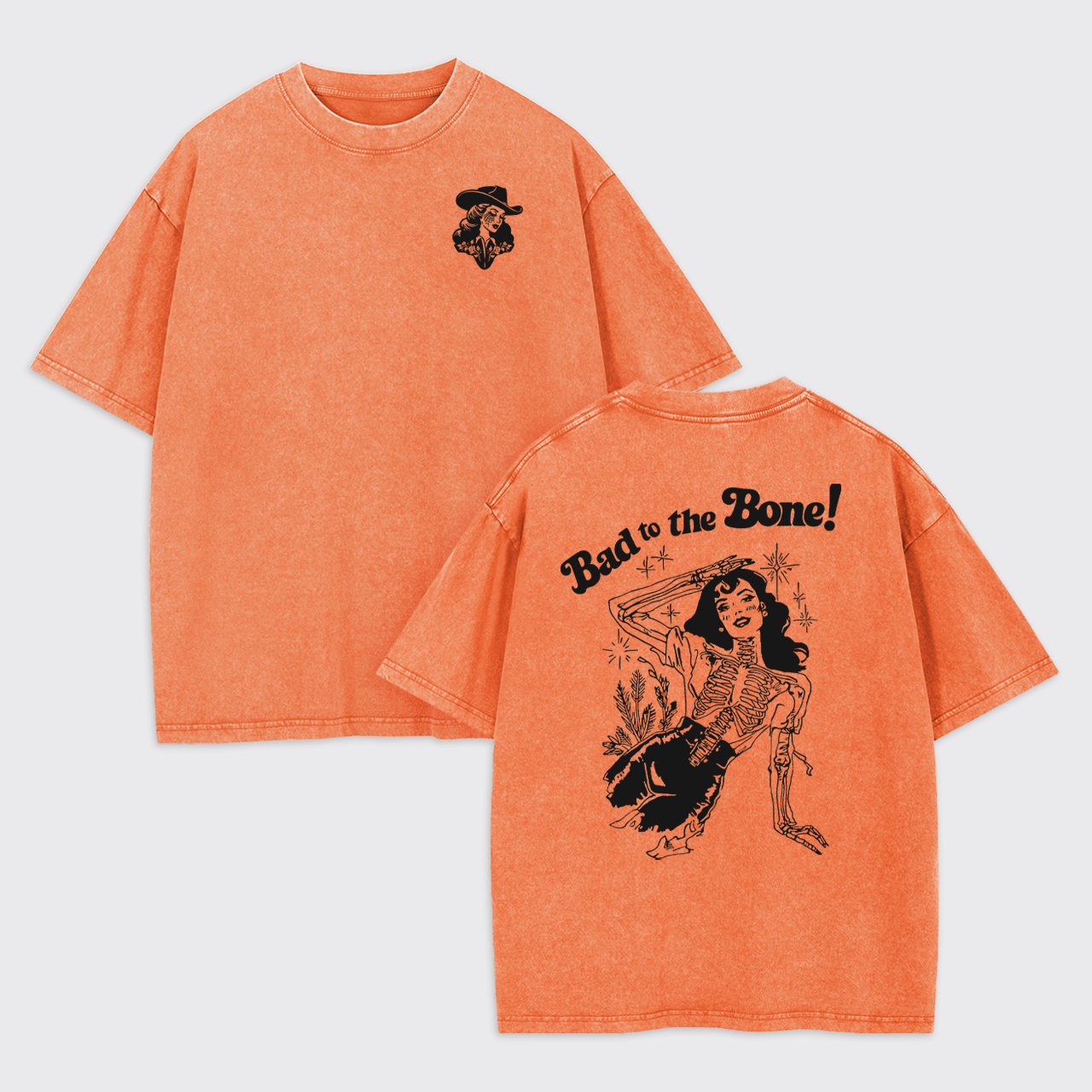 Bad to the Bone Cowgirl Garment-dye Tees