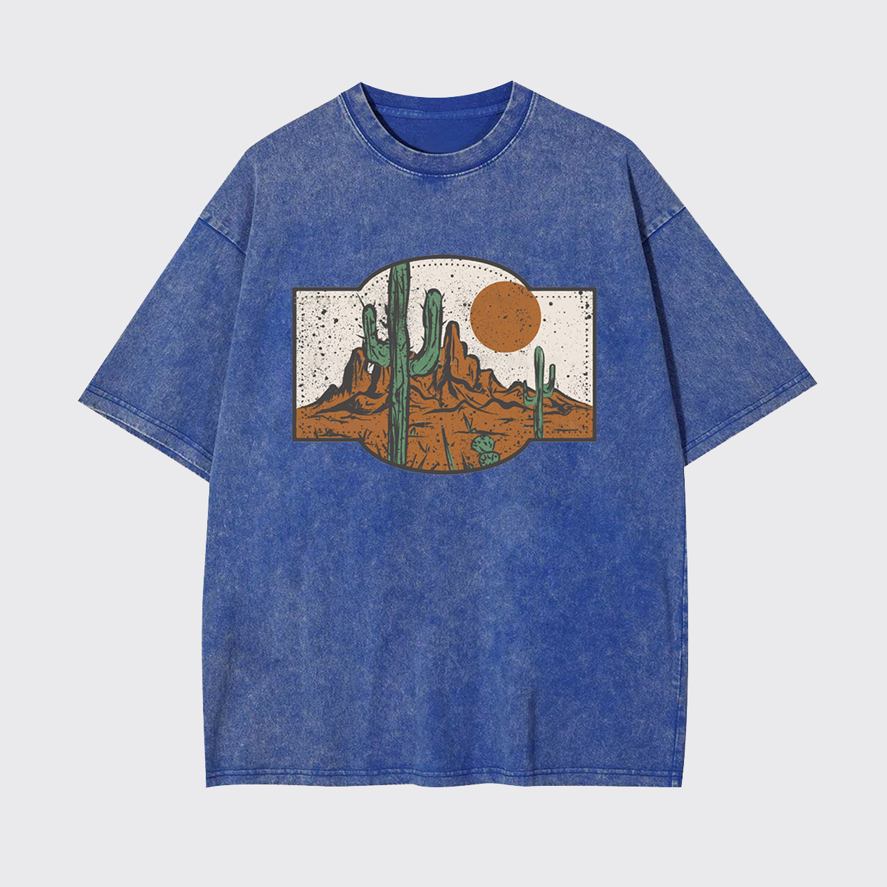 Western Desert Sunset Cactus Garment-dye Tees
